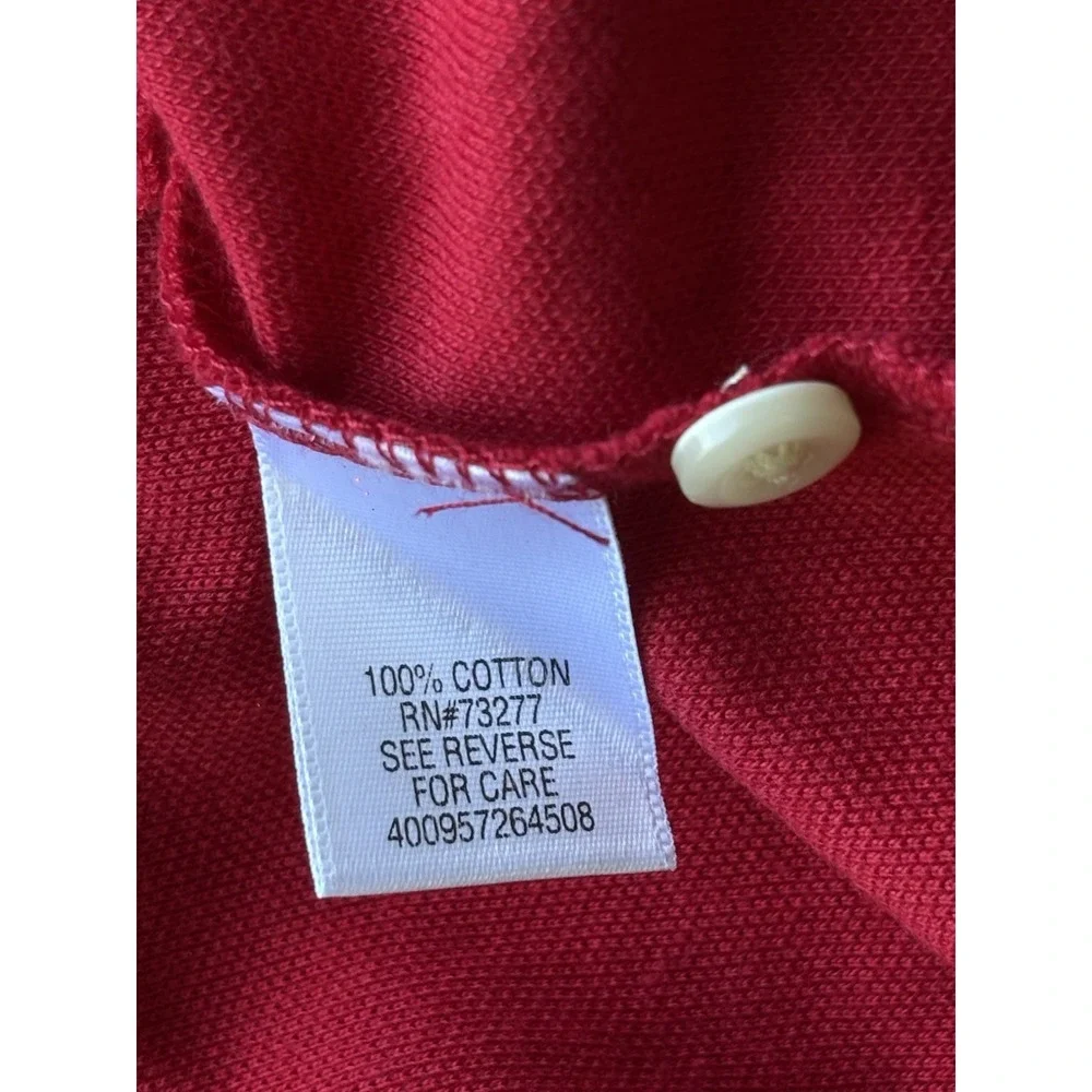 Croft & Barrow Easy Care Pique Polo Men's Size XXL Tall Red 100% Cotton - Picture 6 of 7